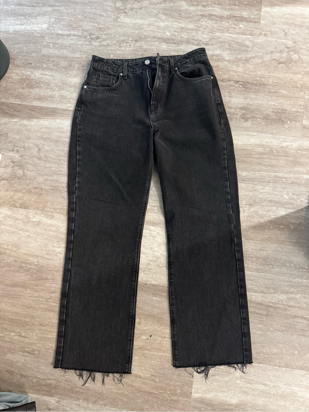 Zara Black Denim Jeans with Branded Waist Label